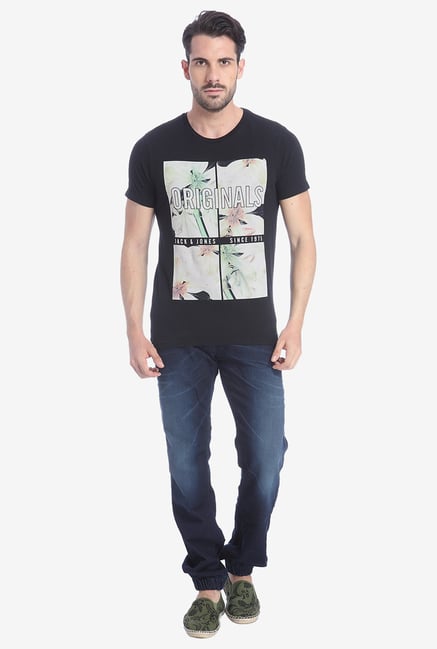 Jack & Jones Black Graphic T Shirt Jack & Jones Black Graphic T Shirt