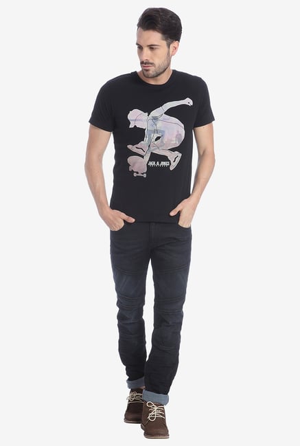 Jack & Jones Black Graphic T Shirt Jack & Jones Black Graphic T Shirt