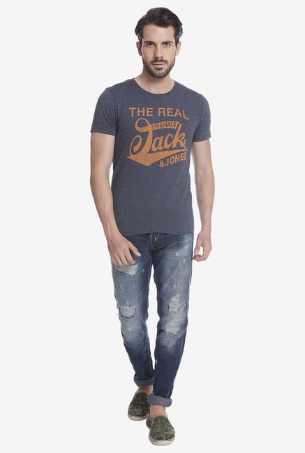 Jack & Jones Navy T Shirt Jack & Jones Navy T Shirt