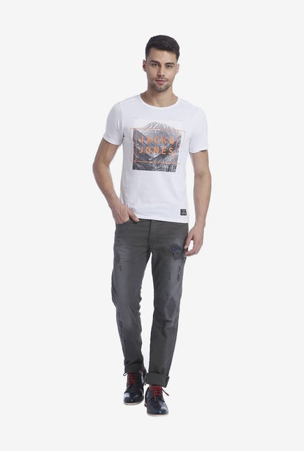 Jack & Jones White Graphic T Shirt Jack & Jones White Graphic T Shirt