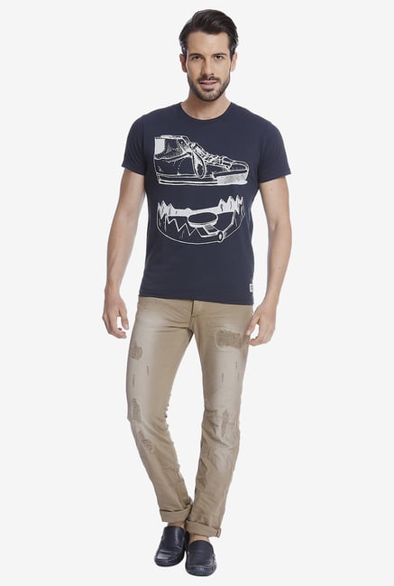 Jack & Jones Navy Graphic T Shirt Jack & Jones Navy Graphic T Shirt