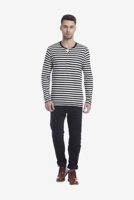 Jack & Jones Black Striped T Shirt Jack & Jones Black Striped T Shirt