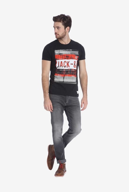 Jack & Jones Black Graphic T Shirt Jack & Jones Black Graphic T Shirt