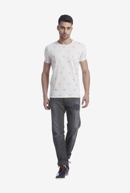 Jack & Jones White Printed T Shirt Jack & Jones White Printed T Shirt