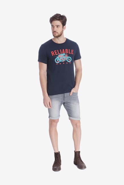 Jack & Jones Navy Graphic T Shirt Jack & Jones Navy Graphic T Shirt