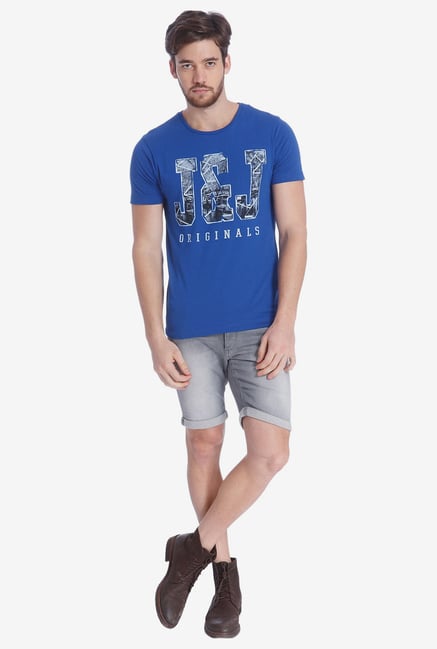 Jack & Jones Blue Graphic T Shirt Jack & Jones Blue Graphic T Shirt