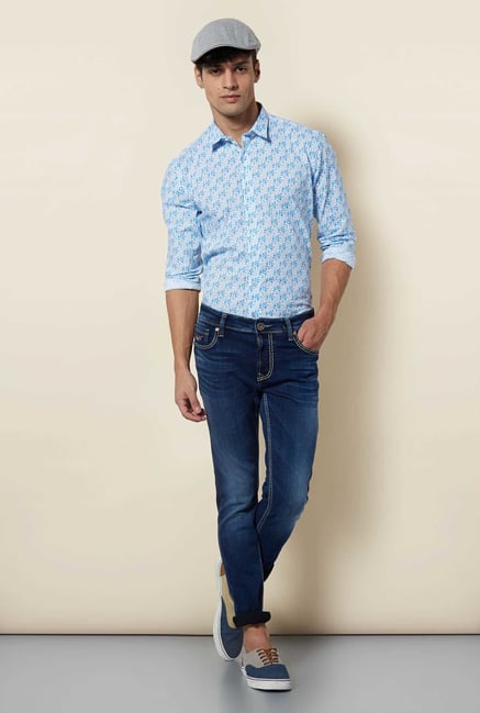Lawman Blue White Full Sleeve Casual Shirt Lawman Blue White Full Sleeve Casual Shirt
