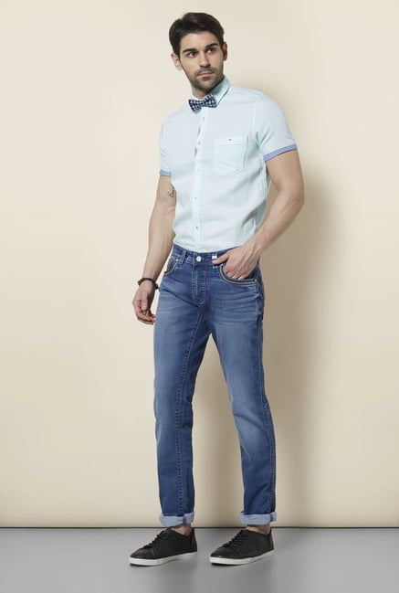 Lawman Sky Blue Short Sleeve Casual Shirt Lawman Sky Blue Short Sleeve Casual Shirt