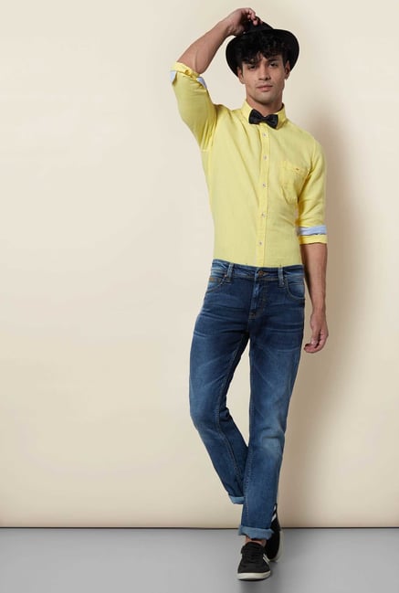 Lawman Yellow Full Sleeve Casual Shirt Lawman Yellow Full Sleeve Casual Shirt