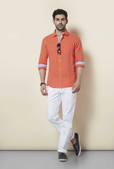 Lawman Peach Full Sleeve Casual Shirt Lawman Peach Full Sleeve Casual Shirt