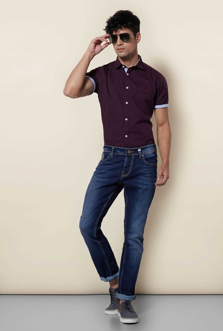 Lawman Wine Short Sleeve Casual Shirt Lawman Wine Short Sleeve Casual Shirt