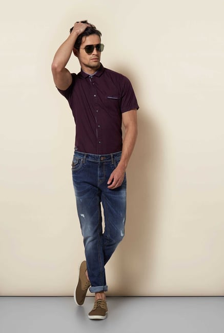 Lawman Wine Short Sleeve Casual Shirt Lawman Wine Short Sleeve Casual Shirt