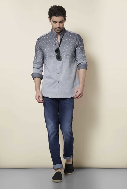Lawman Metal Grey Full Sleeve Casual Shirt Lawman Metal Grey Full Sleeve Casual Shirt