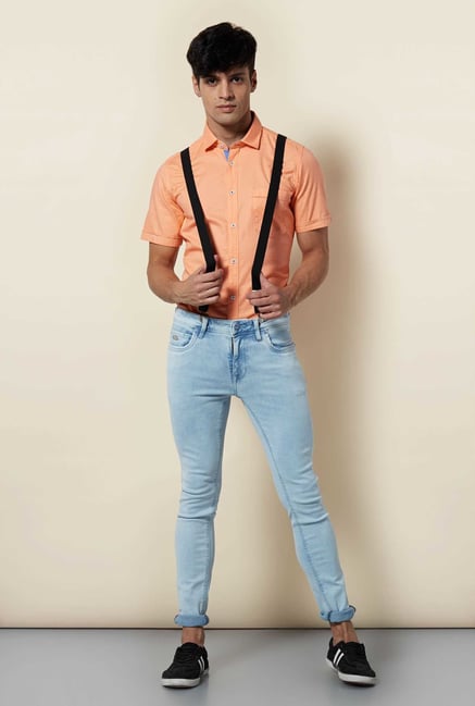 Lawman Peach Short Sleeve Casual Shirt Lawman Peach Short Sleeve Casual Shirt