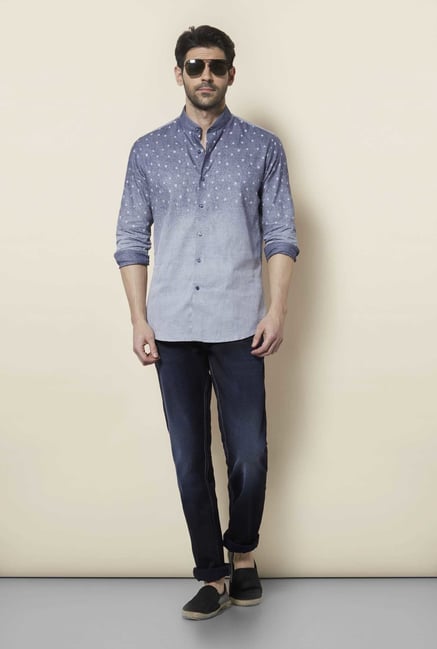 Lawman Metal Blue Full Sleeve Casual Shirt Lawman Metal Blue Full Sleeve Casual Shirt