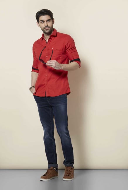 Lawman Matty Red Full Sleeve Casual Shirt Lawman Matty Red Full Sleeve Casual Shirt