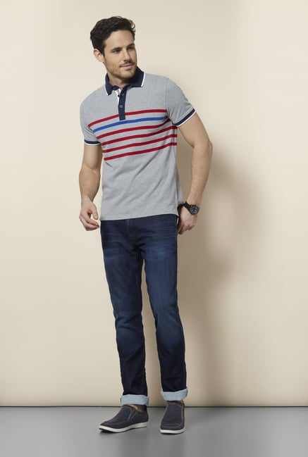 celio* Grey Polo T Shirt celio* Grey Polo T Shirt