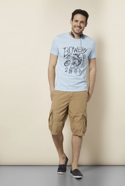 celio* Light Blue Crew Neck T Shirt celio* Light Blue Crew Neck T Shirt