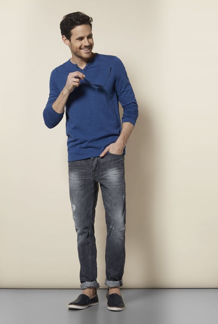 celio* Indigo Snug Fit T Shirt celio* Indigo Snug Fit T Shirt