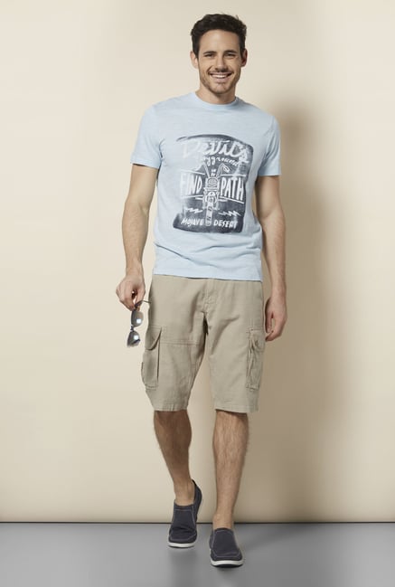 celio* Light Blue Printed T Shirt celio* Light Blue Printed T Shirt