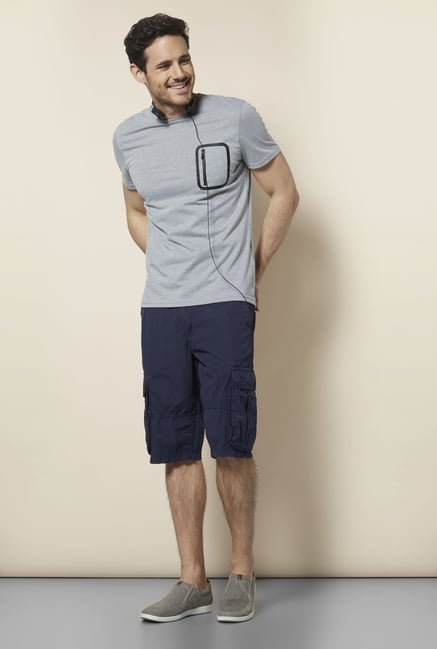 celio* Grey Regular Fit T Shirt celio* Grey Regular Fit T Shirt
