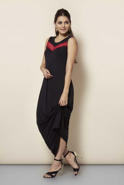 109 F Black Solid Casual Dress 109 F Black Solid Casual Dress