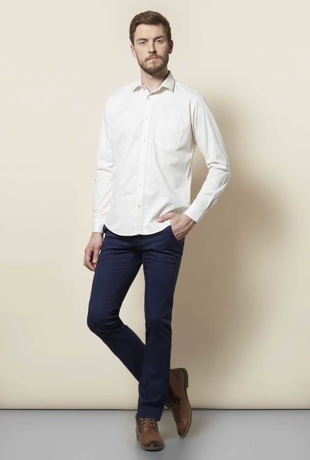 Easies Off White Slim Fit Shirt Easies Off White Slim Fit Shirt