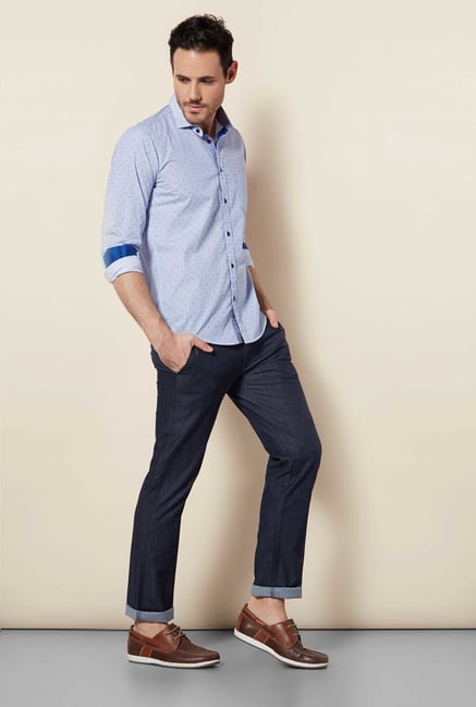 Easies Royal Blue Stripe Shirt Easies Royal Blue Stripe Shirt