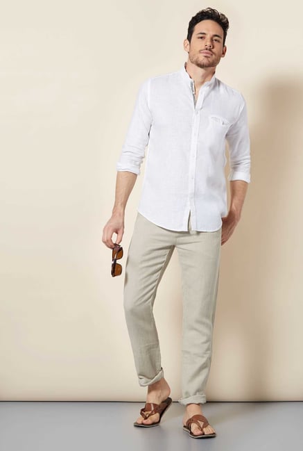 Easies White Swan Cotton Shirt Easies White Swan Cotton Shirt