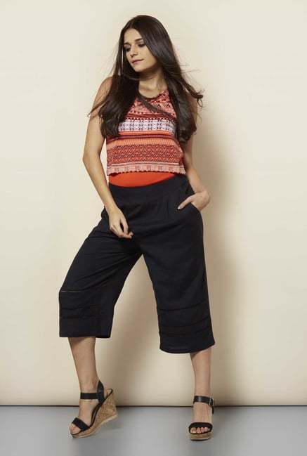 109 F Orange Printed Pane Top 109 F Orange Printed Pane Top