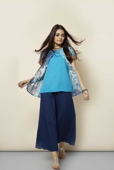 109 F Turquoise Printed Tunic 109 F Turquoise Printed Tunic