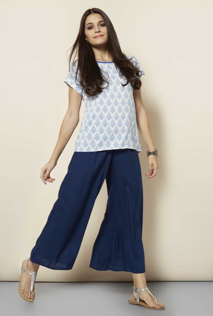 109 F Blue Printed Kate Tunic 109 F Blue Printed Kate Tunic