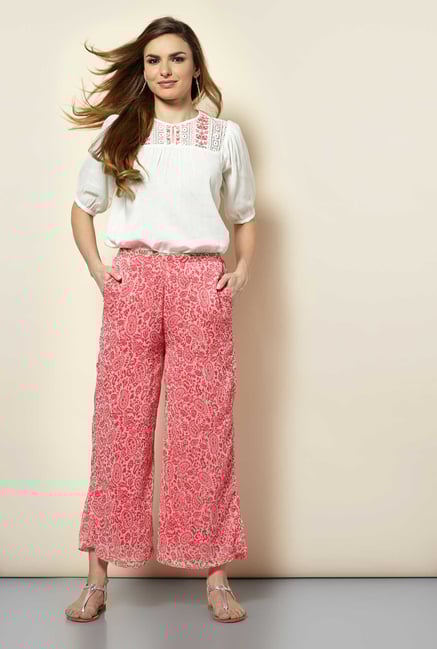 109 F Pink Paisley Palazzo 109 F Pink Paisley Palazzo