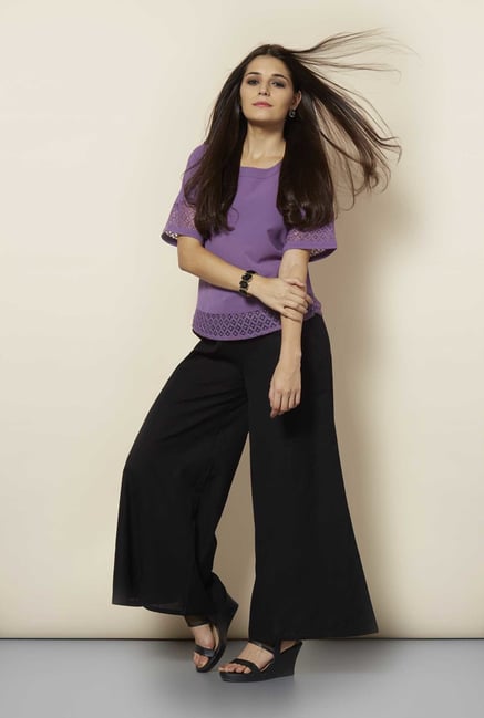 109 F Black Cotton Palazzo 109 F Black Cotton Palazzo
