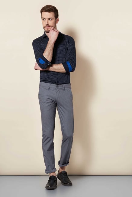 Easies Steel Grey Linen Trouser Easies Steel Grey Linen Trouser