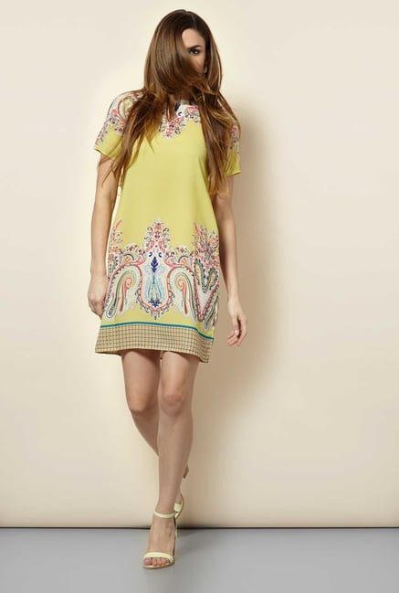 109 F Lime Paisley Casual Dress 109 F Lime Paisley Casual Dress