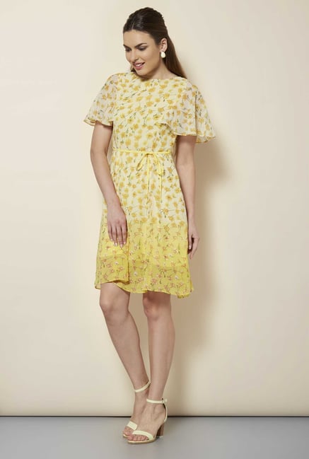 109 F Yellow Floral Casual Dress 109 F Yellow Floral Casual Dress