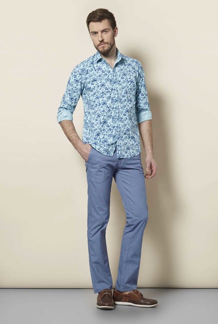Easies Aqua Print Shirt Easies Aqua Print Shirt