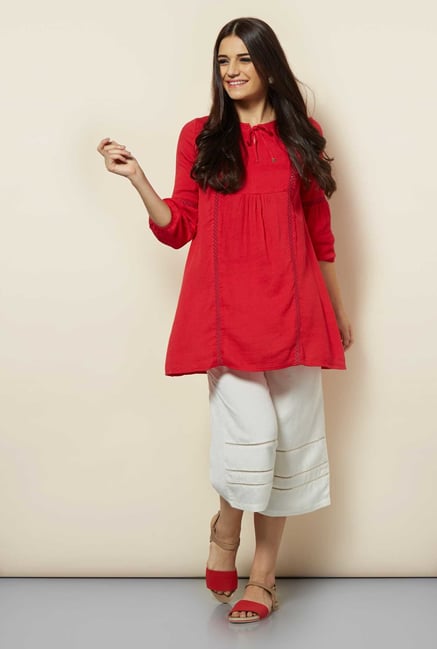 109 F Red Solid Tunic 109 F Red Solid Tunic