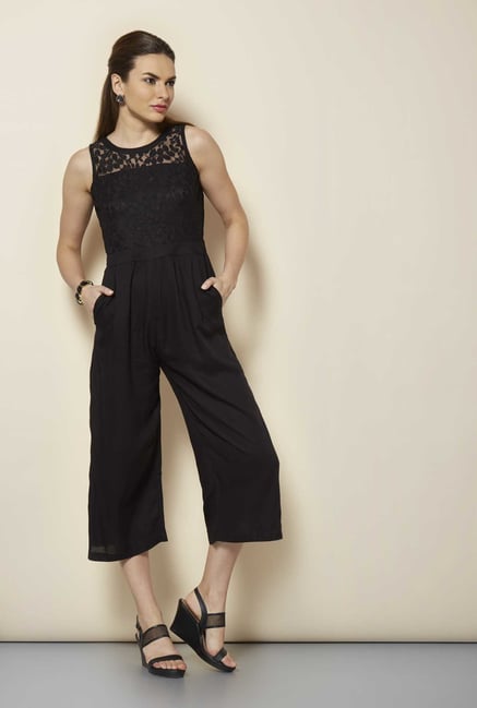 109 F Black Solid Jumpsuit 109 F Black Solid Jumpsuit