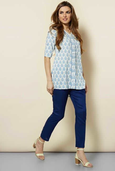 109 F Multicolor Block Print Kurti 109 F Multicolor Block Print Kurti
