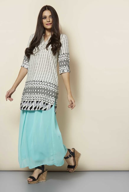 109 F Turquoise Solid Casual Skirt 109 F Turquoise Solid Casual Skirt