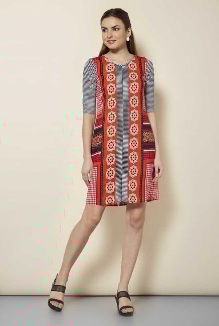 109 F Multicolor Print Casual Dress 109 F Multicolor Print Casual Dress