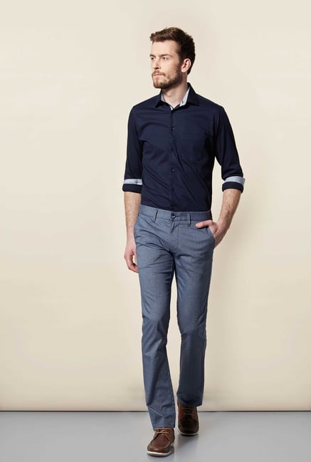 Easies Navy Slim Fit Shirt Easies Navy Slim Fit Shirt