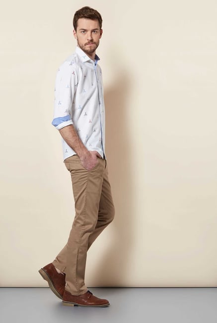 Easies White Apex Print Shirt Easies White Apex Print Shirt