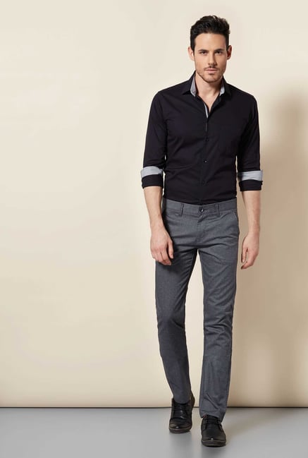 Easies Tar Black Slim Fit Shirt Easies Tar Black Slim Fit Shirt