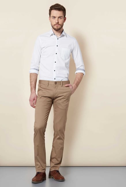Easies Bone Brown Linen Trouser Easies Bone Brown Linen Trouser