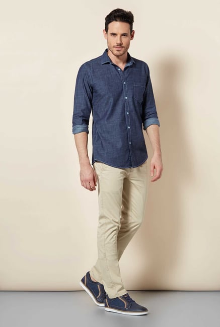 Easies Indigo Cotton Shirt Easies Indigo Cotton Shirt
