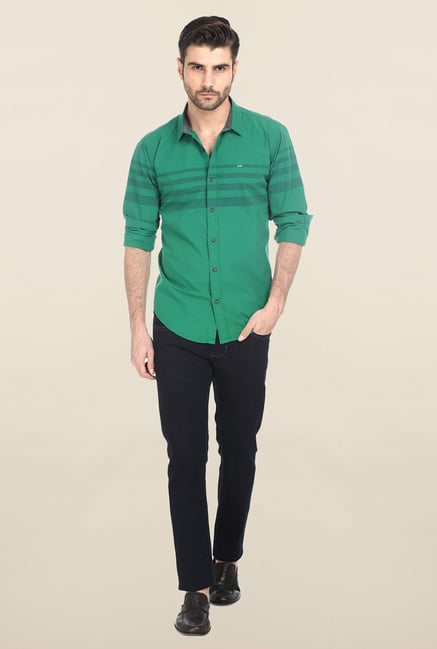 Basics Green Engineering Stripe Shirt Basics Green Engineering Stripe Shirt