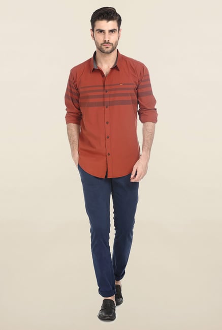 Basics Red Engineering Stripe Shirt Basics Red Engineering Stripe Shirt